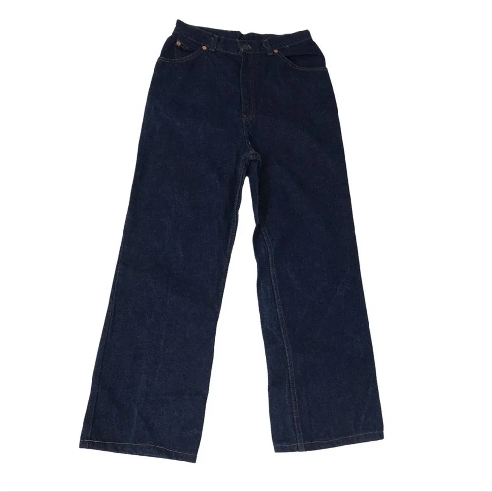 Vintage Orange Tab Women’s Dark Wash Levi’s Straight Leg - Picture 2 of 5